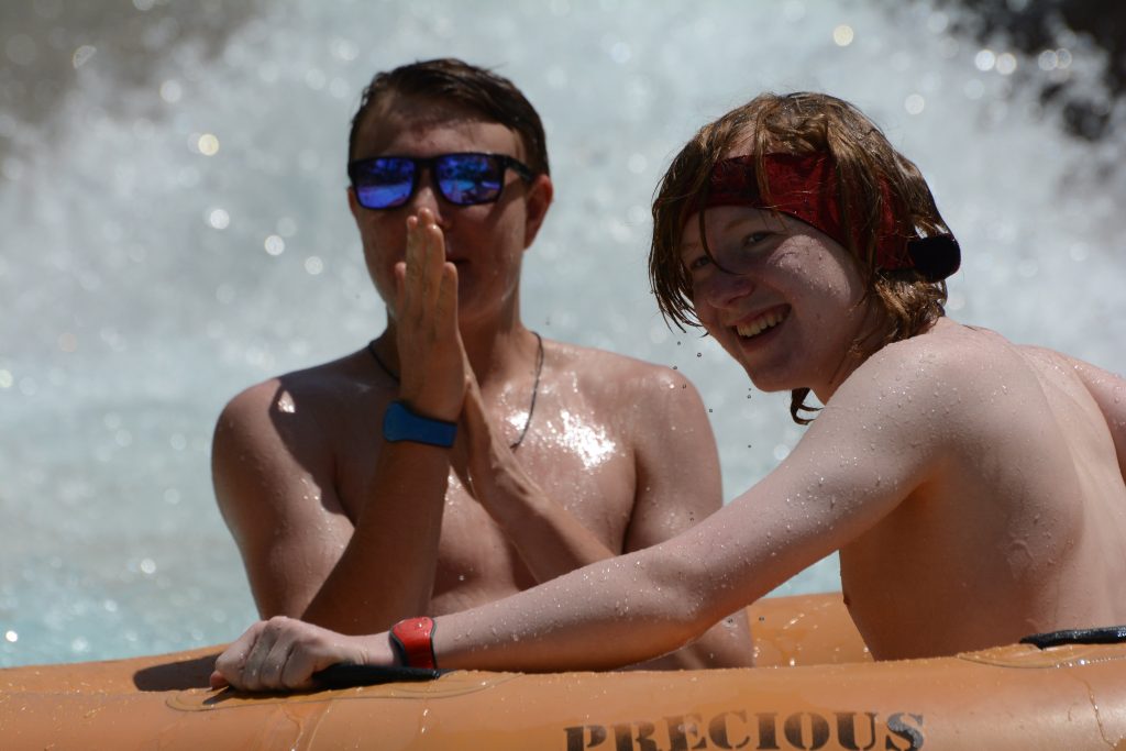 Two teen boys at Typhoon Lagoon Water Park