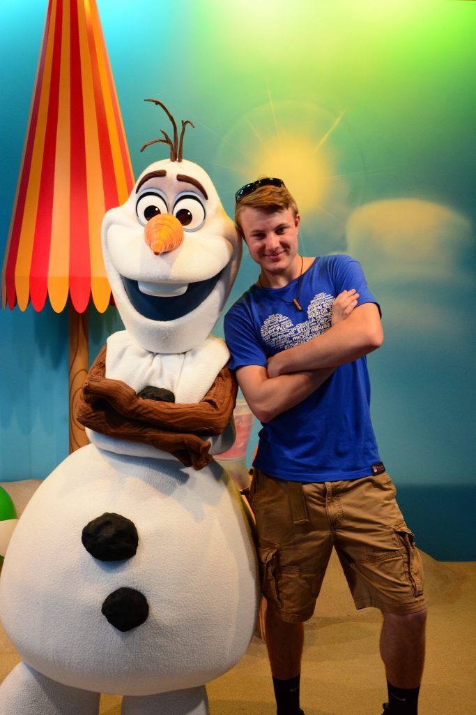 Teen boy with Olaf