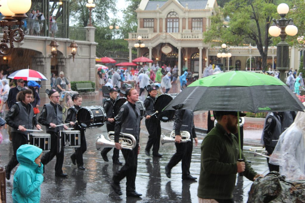 High School marching band playing in Walt Disney World