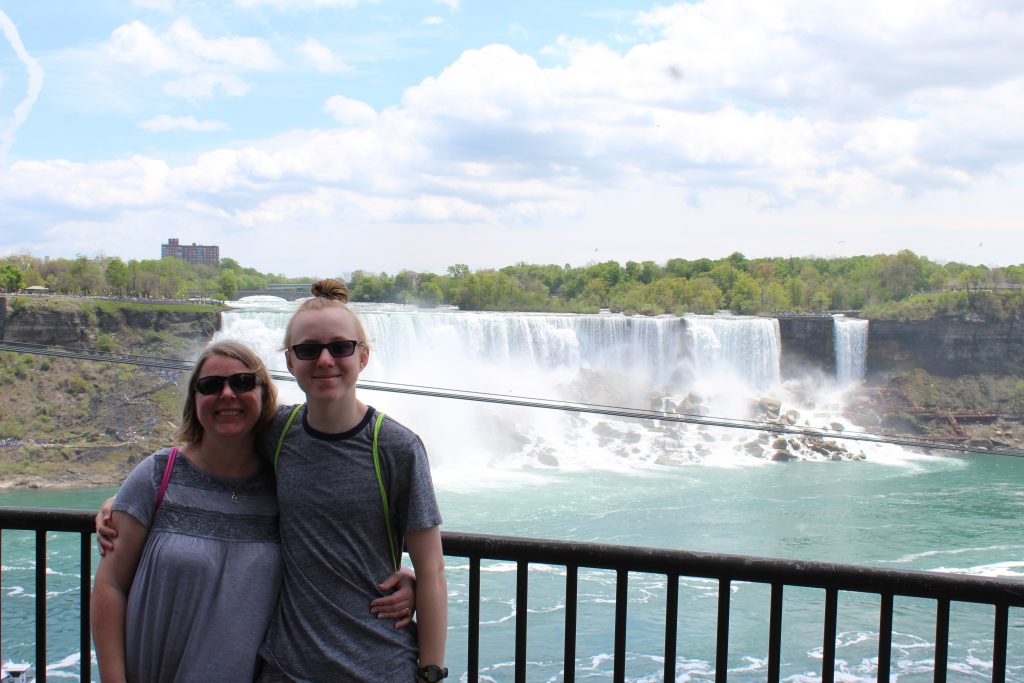 Mom and son at Niagara Falls, Canada