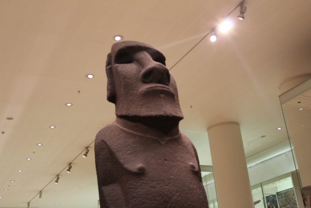 Easter Island statue at the British Museum in London, England