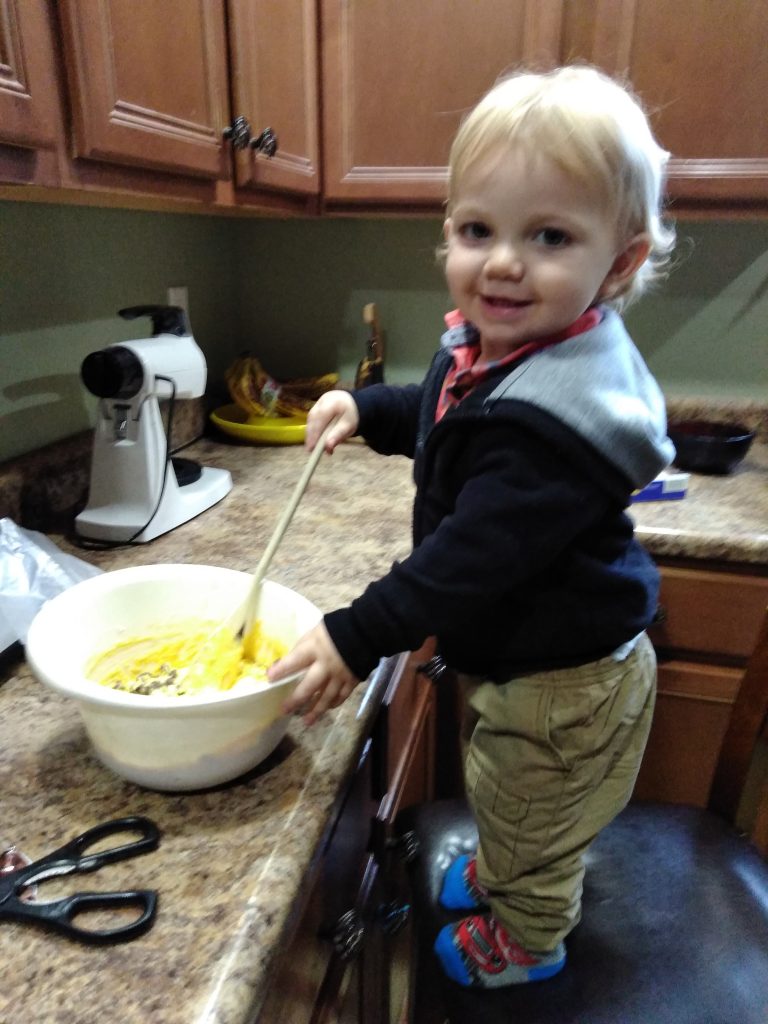 baking with a toddler