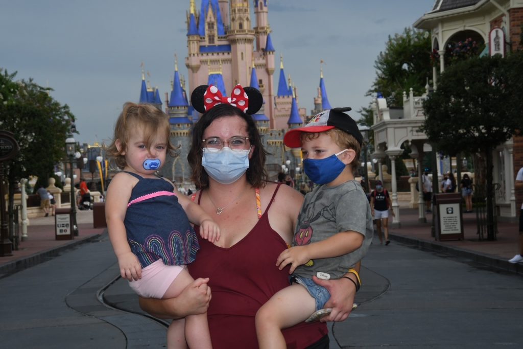 Family fun at the iconic Cinderella's castle!